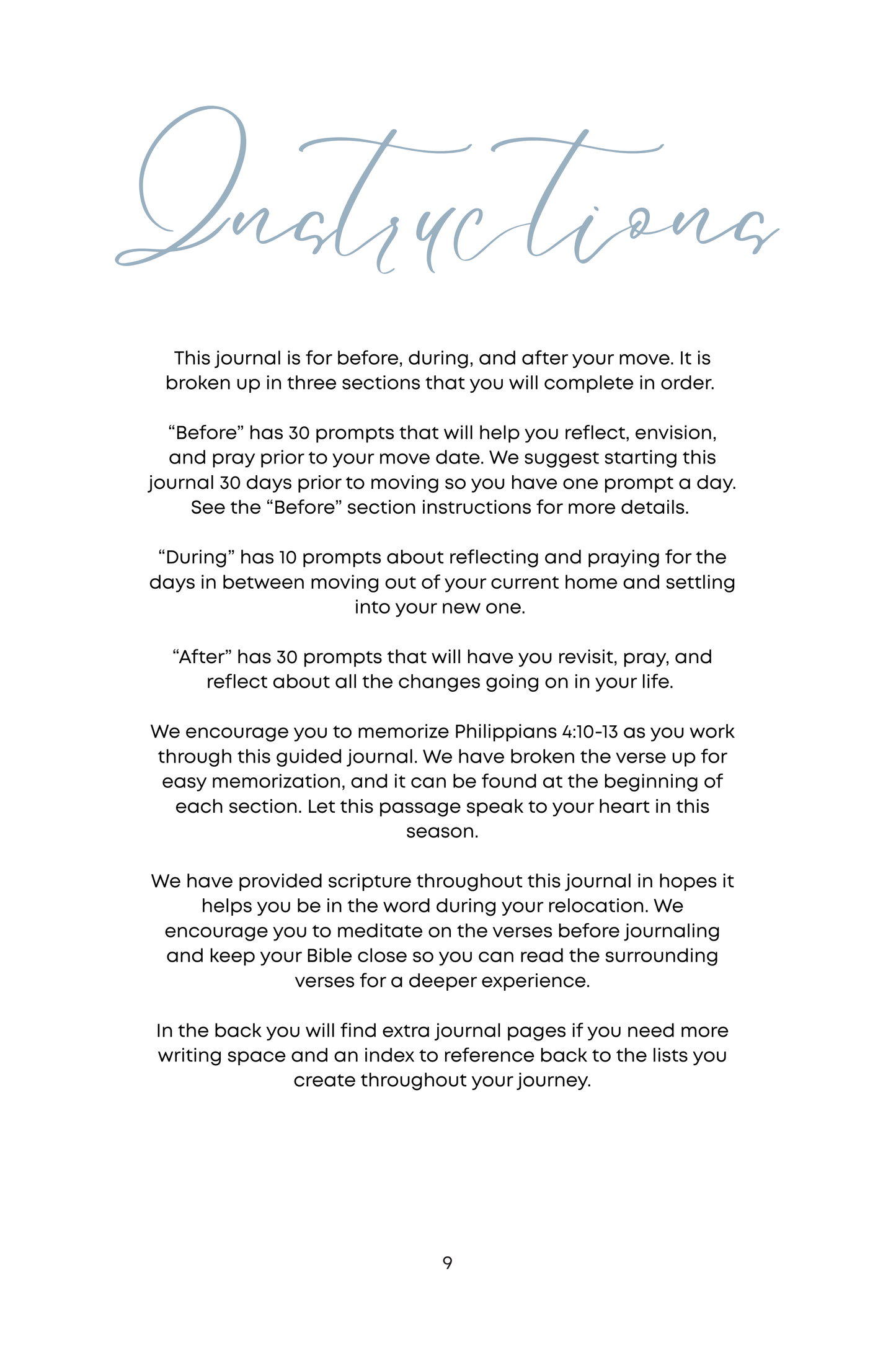 Blessings in Beginnings: A Guided Journal for Relocation