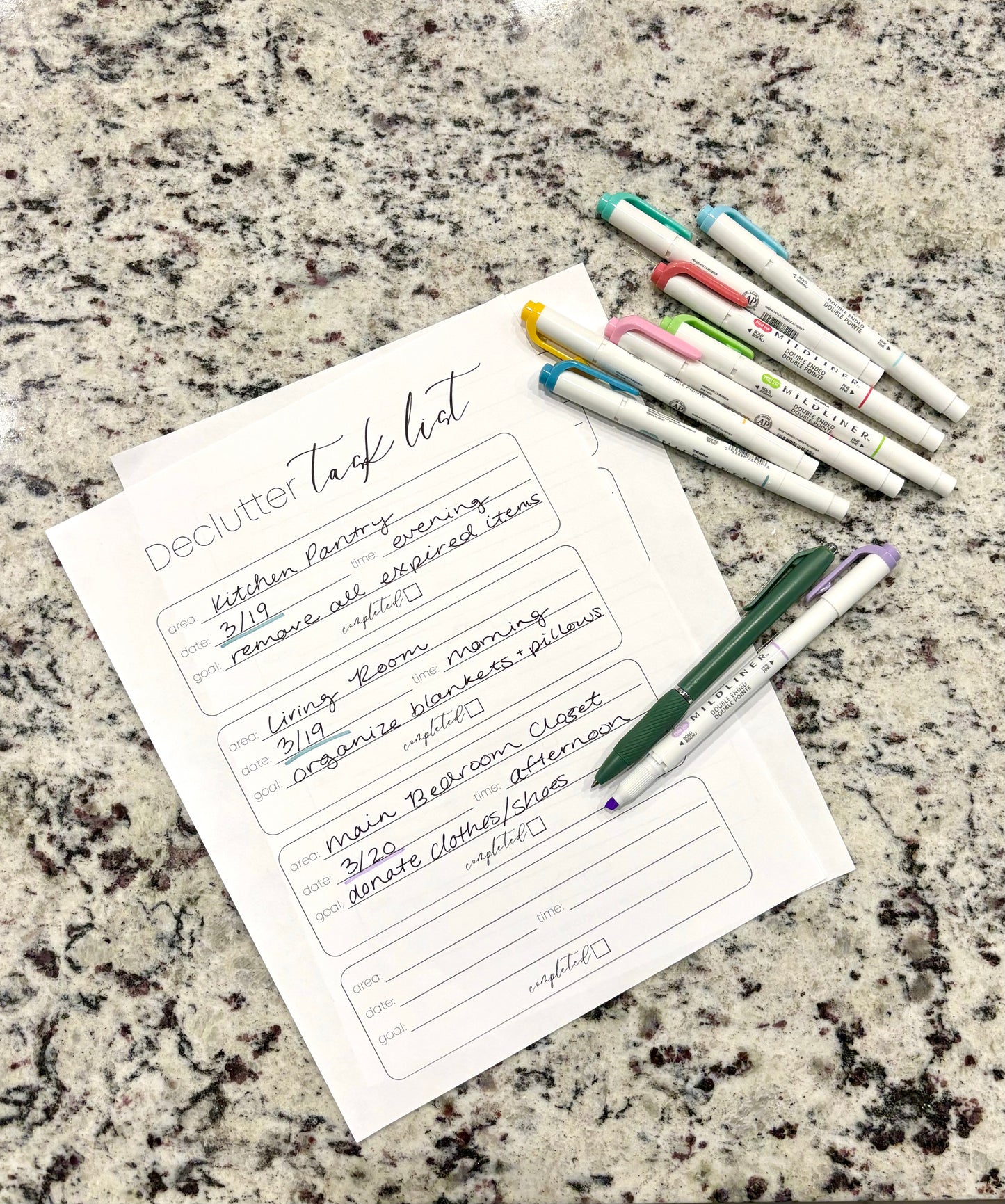 Declutter Task List