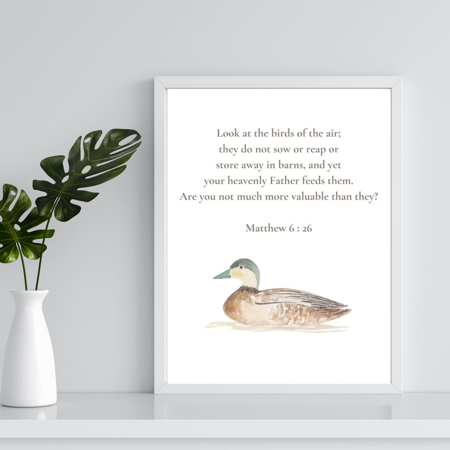 Matthew 6:26 NIV w/duck Digital